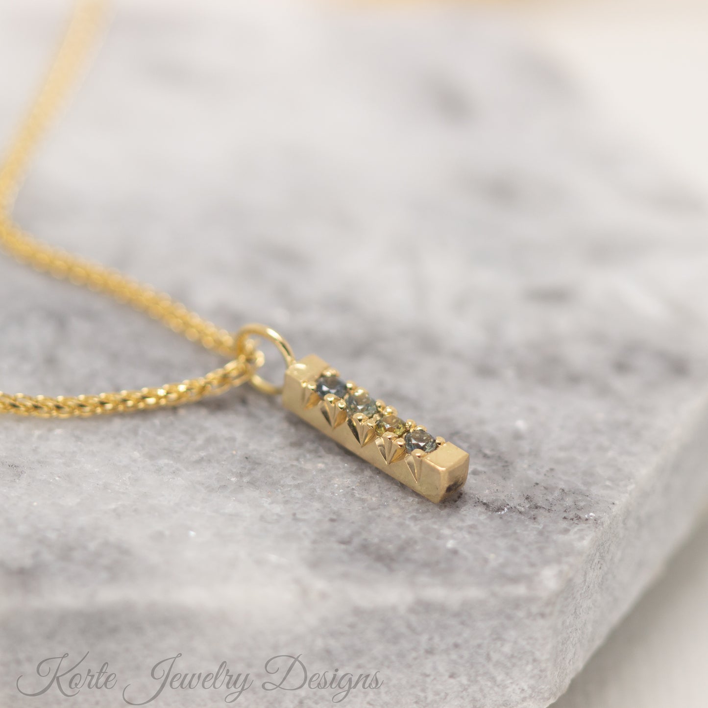 Tiny Pendant with Montana Sapphires