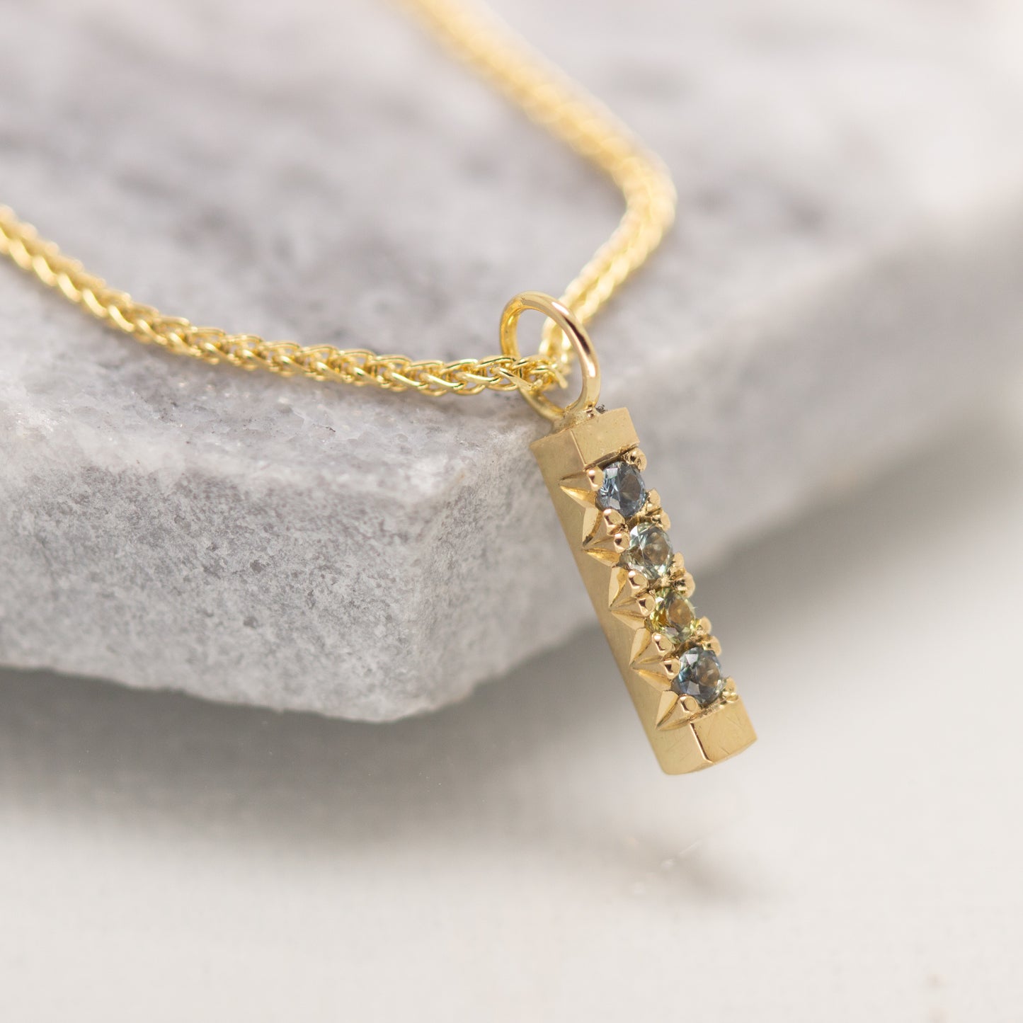 Tiny Pendant with Montana Sapphires