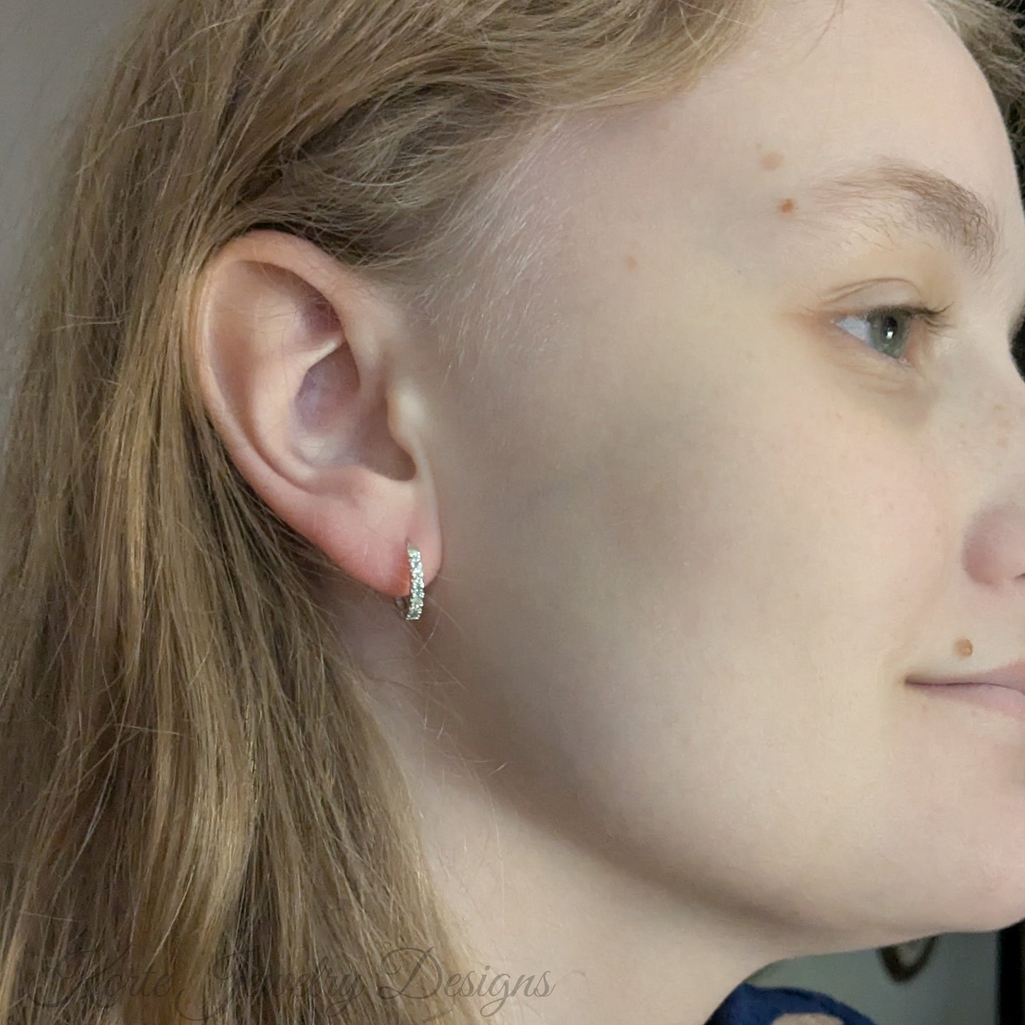 Huggie Earrings with Montana Sapphires