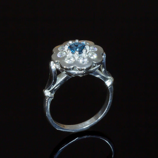 Nine Stone Cluster Ring