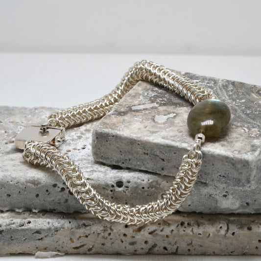 Roundmaille and Labradorite Bracelet