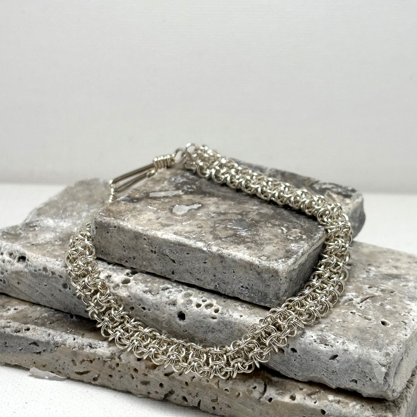 Delicate Gridlock Byzantine Bracelet