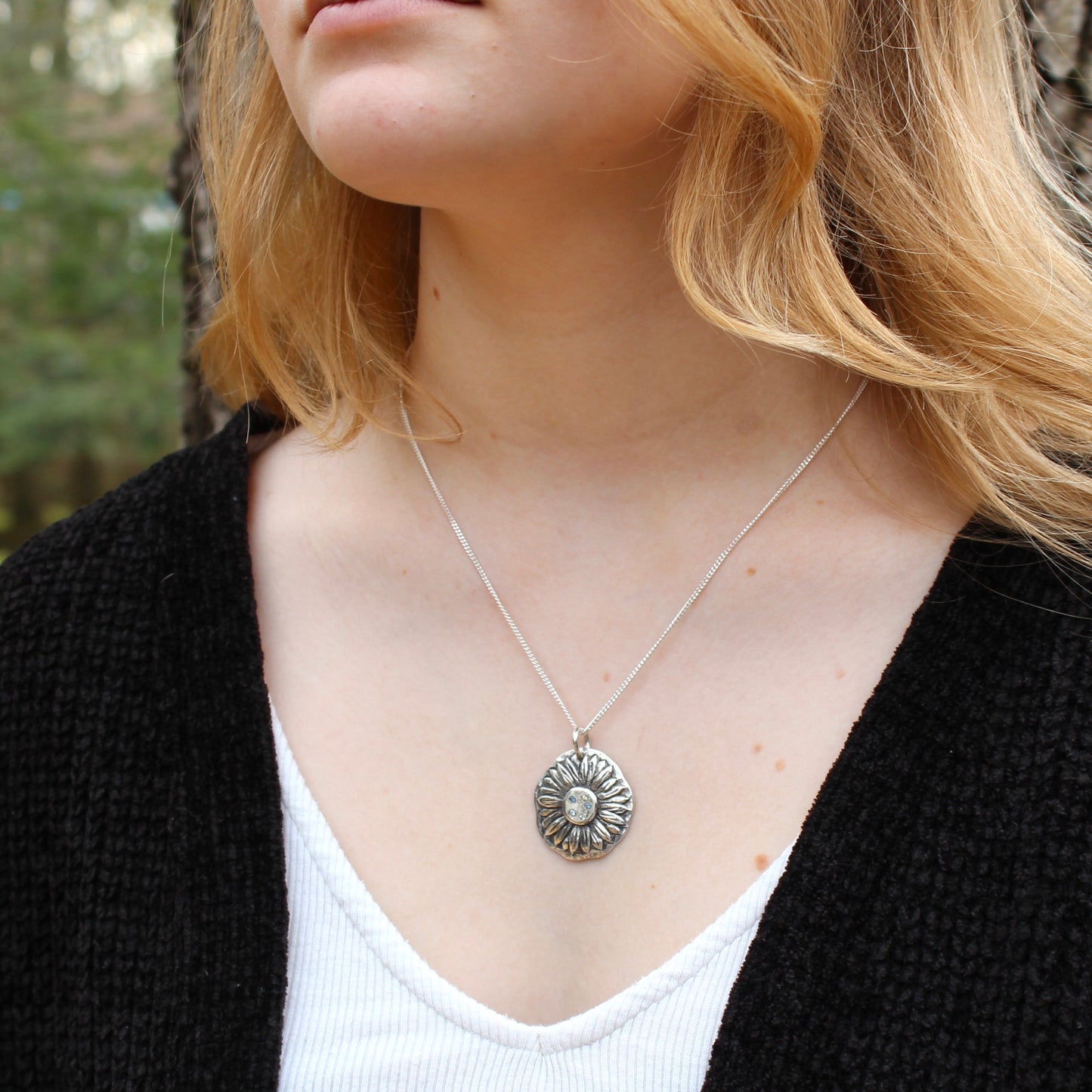 Wild Radiance Sunflower Pendant