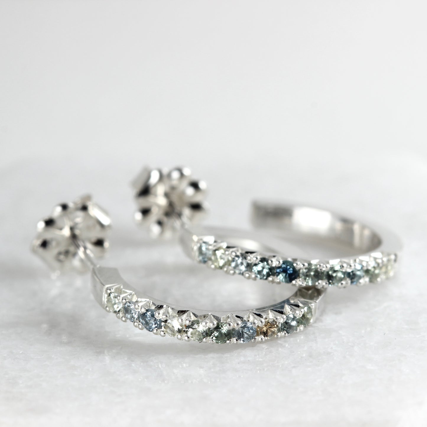 Sapphire Hoops
