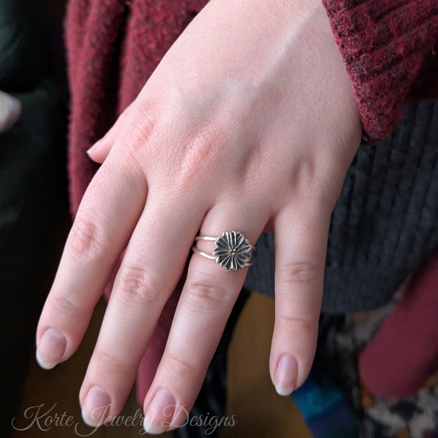 Daisy Ring with Gold