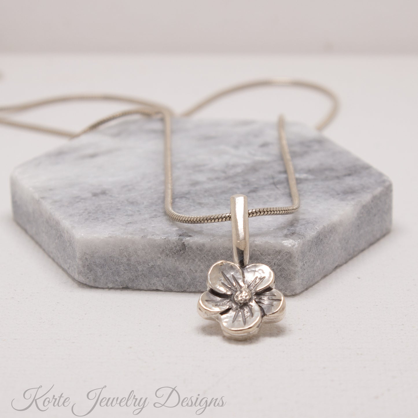 Flower and Stem Pendant