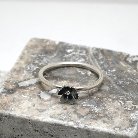 Tiny Flower Stacking Ring